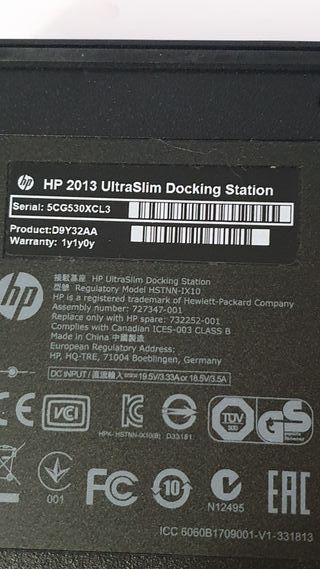 Docking Station HP Ultraslim HSTNN + Alimentatore