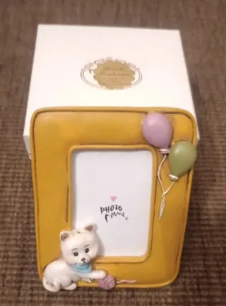 Varie Cornici portafoto gatto con palloncini