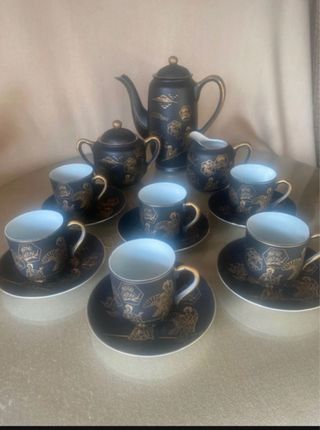 Set da tè in porcellana giapponese anni '70