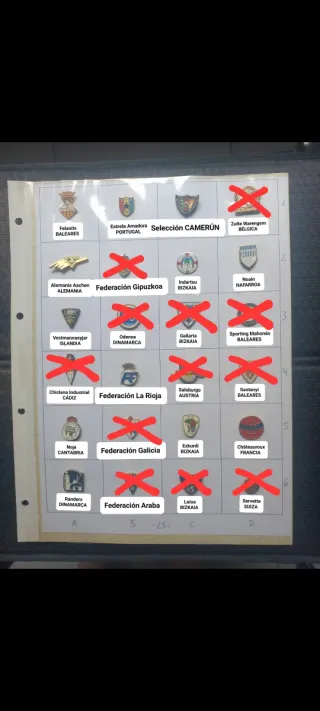 Lote de pines de fútbol de varios equipos