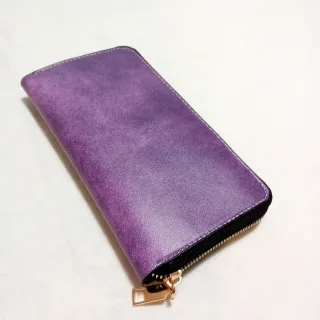 Cartera Morada con Diseño de Gatos