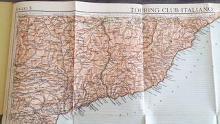 Antica Carta d’Italia Touring Club 1952 8 Fogli
