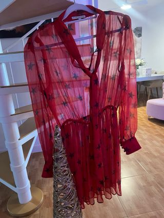 Vestido gasa estampado estrellas