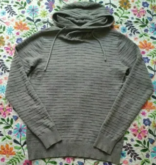 Jersey con capucha hombre gris