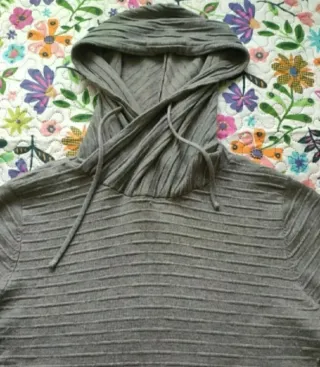 Jersey con capucha hombre gris