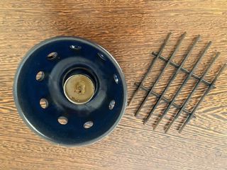 Portacandela Cilindrico in Ceramica Blu/Nero