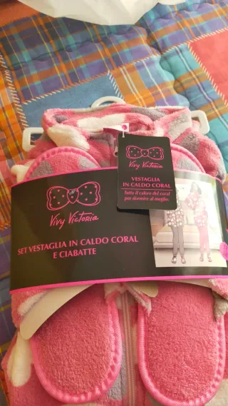 Set Vivy Victoria Vestaglia e Ciabatte