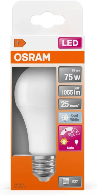 Bombilla LED Osram 10W E27 Sensor Crepuscular