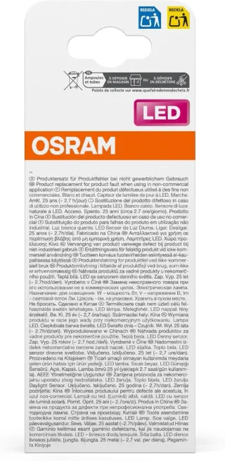 Bombilla LED Osram 10W E27 Sensor Crepuscular