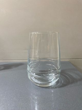 6 Bicchieri di Cristallo Design Ondulato