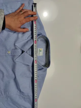 Camisa azul manga corta hombre talla XL