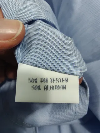 Camisa azul manga corta hombre talla XL