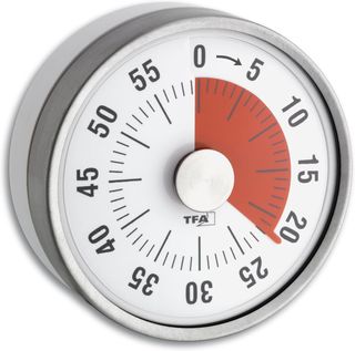 TFA Avisador de Cocina, Plastico, Gomma, Acciaio, Metallo