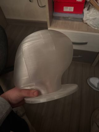 Expositor cabeza para gorras blanco