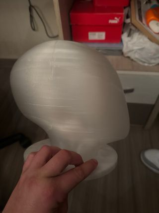 Expositor cabeza para gorras blanco