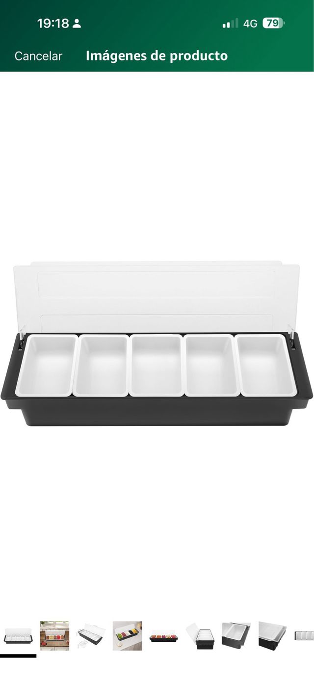 Frutero a 5 scomparti con coperchio