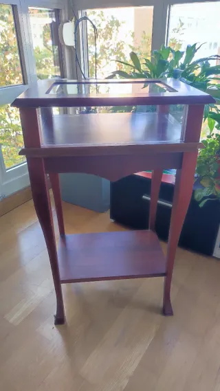 Vitrina de madera y cristal