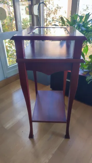 Vitrina de madera y cristal