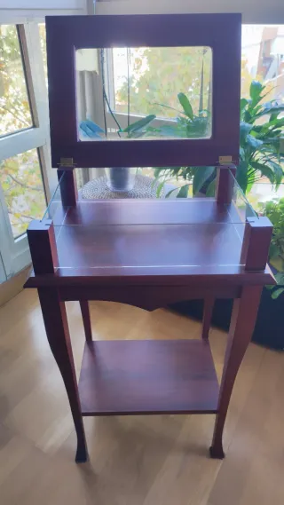 Vitrina de madera y cristal