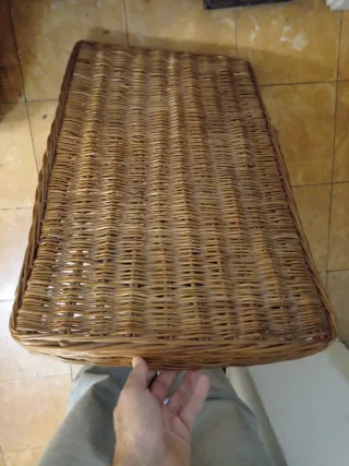 Caja de mimbre grande