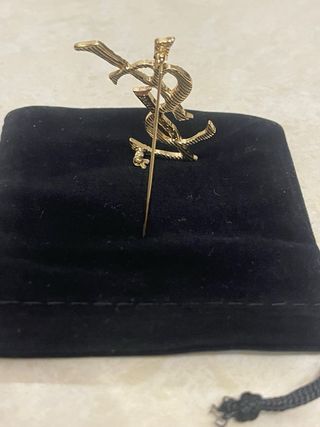 Spilla Yves Saint Laurent oro 4 cm
