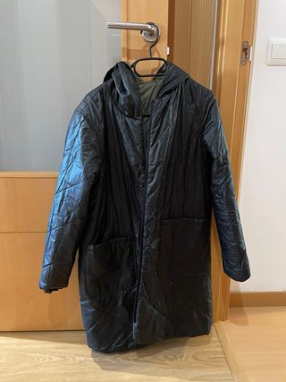 Abrigo mujer acolchado reversible capucha NUEVO