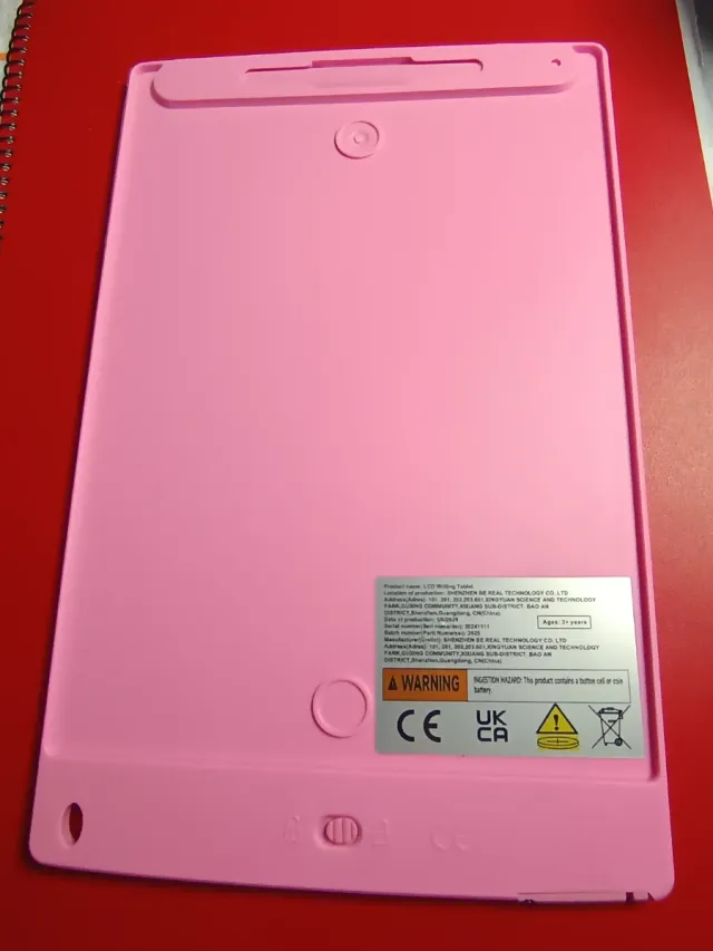 Tableta Dibujo Electrónica Reutilizable Rosa