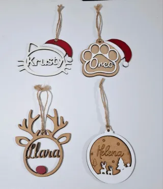 Adornos Navidad Personalizados Madera