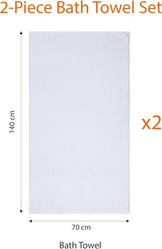 Amazon Basics 2 asciugamani da bagno, ad asciugatura rapida