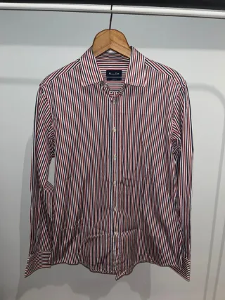 Camisa Massimo Dutti Slim Fit Talla XL Rayas