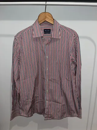 Camisa Massimo Dutti Slim Fit Talla XL Rayas