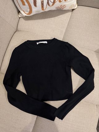 Jersey Zara Negro Corto Talla S
