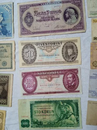 15 Banconote Antiche Collezione Varia