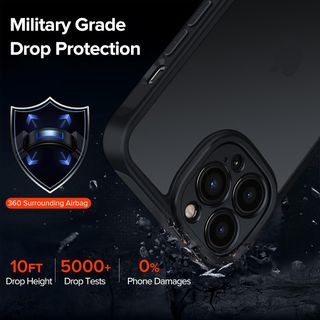 Custodia ivoler nera opaca per iPhone 12 Pro MAX 6.7