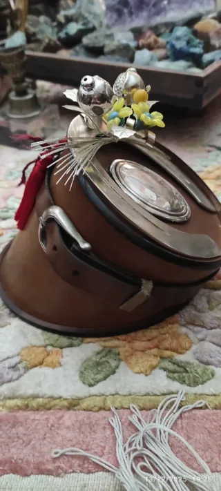 Ferro di cavallo argento e cuoio