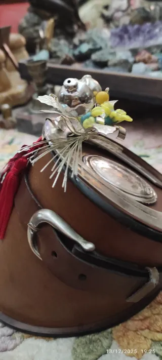 Ferro di cavallo argento e cuoio