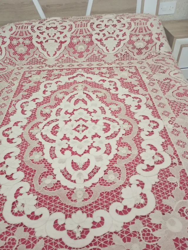 Colcha Encaje Veneciano Burano Hecha Mano