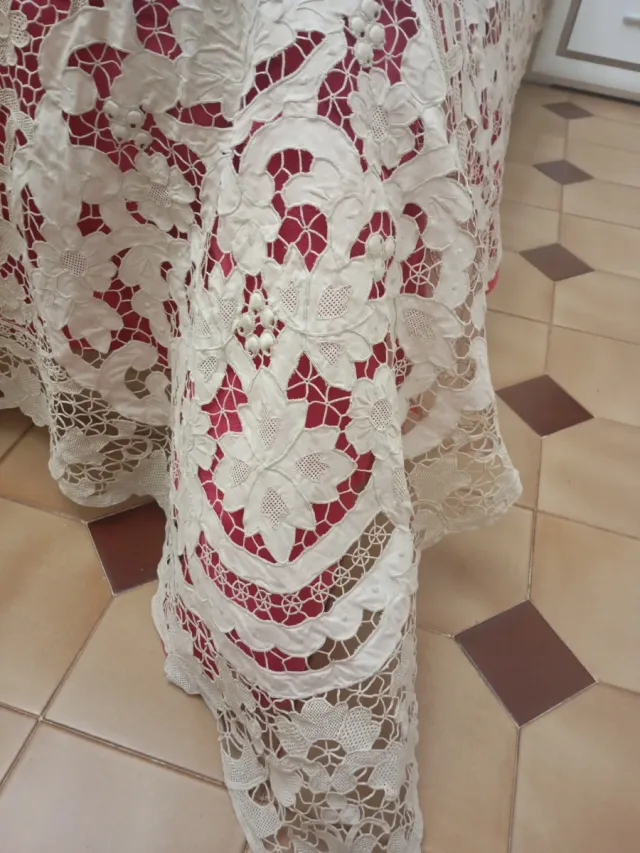 Colcha Encaje Veneciano Burano Hecha Mano