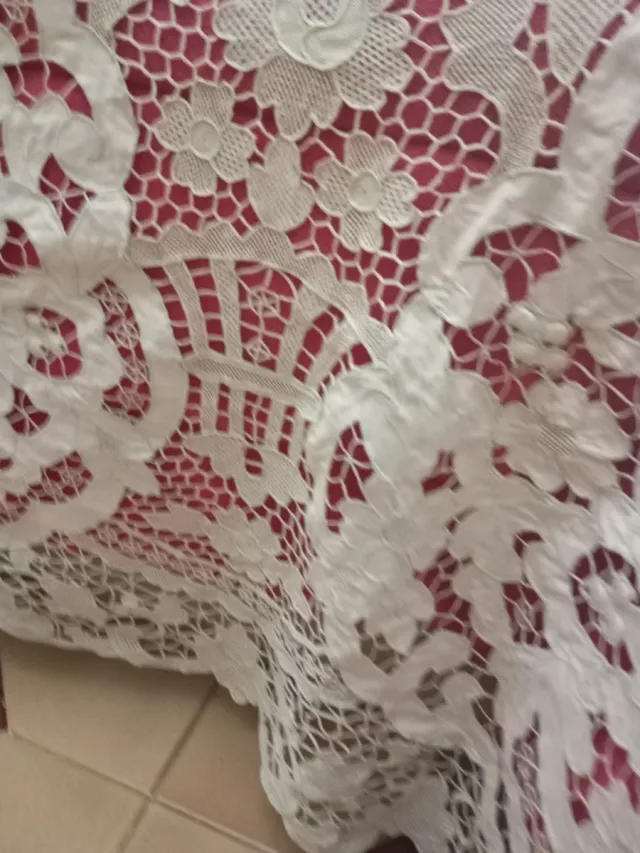 Colcha Encaje Veneciano Burano Hecha Mano