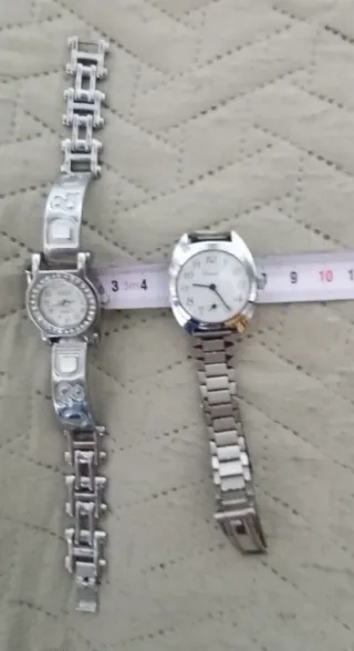 Lote 2 Relojes Pulsera Mujer D&G y Bassel de Acero
