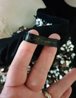 Falda lentejuelas Suite Blanco Talla 34