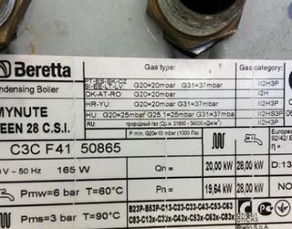 RICAMBI PER CALDAIA BERETTA MYNUTE GREEN 28 C.S.I