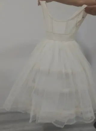 Cancán Fallera Blanco Talla 80 Mavimar