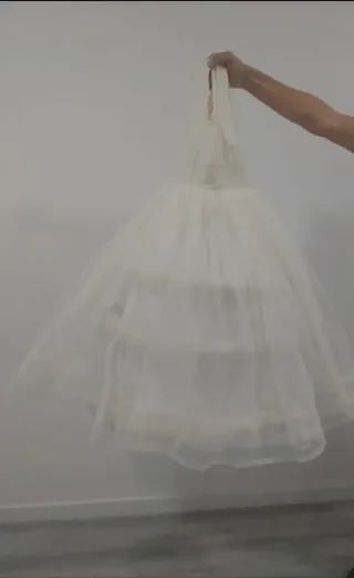 Cancán Fallera Blanco Talla 80 Mavimar