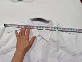 Camisa blanca hombre con galoneras talla L