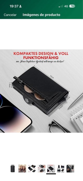 Cartera Slim Mini Billetera Hombre