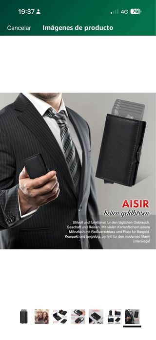 Cartera Slim Mini Billetera Hombre