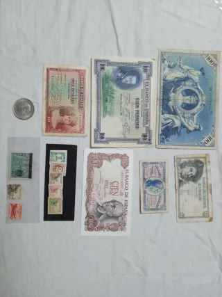 Vecchie banconote della Repubblica Spagnola