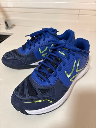 Zapatillas pádel ARTENGO azul y amarillo