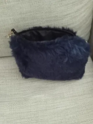 Bolso de pelo azul para fiestas